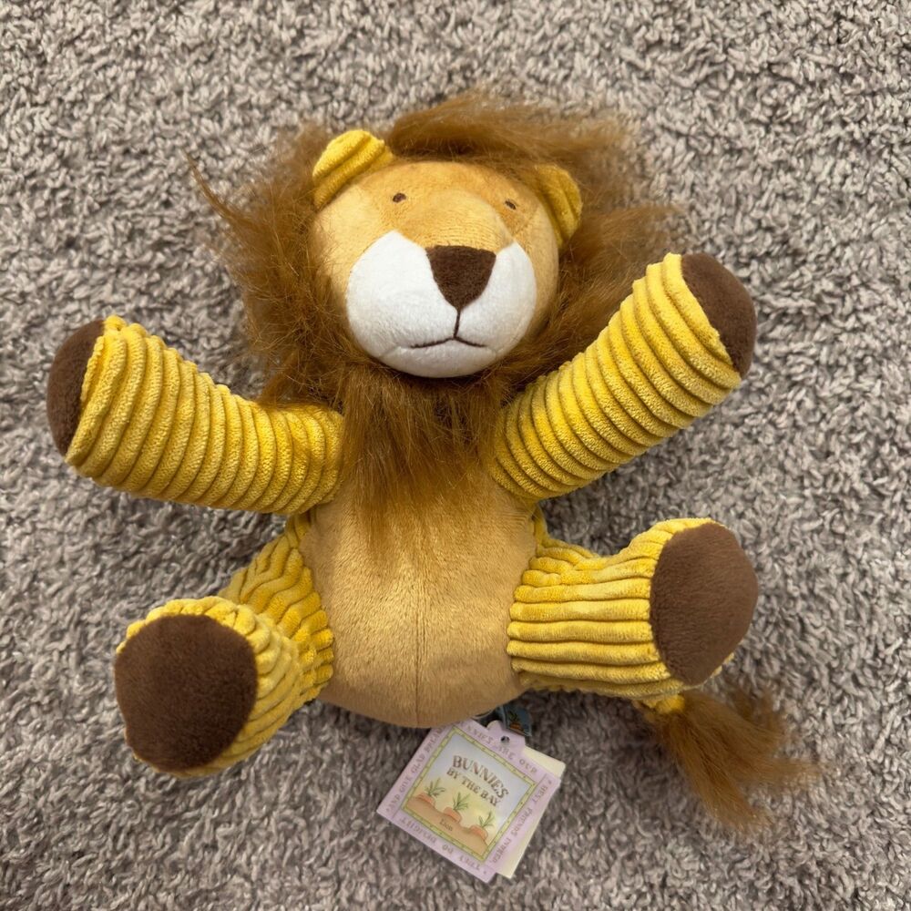 Bunnies By The Bay Plush Rory Lion Corduroy Stuffed Animal Toy Friend 8" NWT
